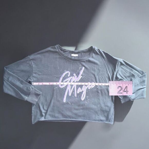 Grayson Threads l Girl Magic l Cropped Sweatshirt l Rolled Hem l XXL l EUC - Picture 5 of 11